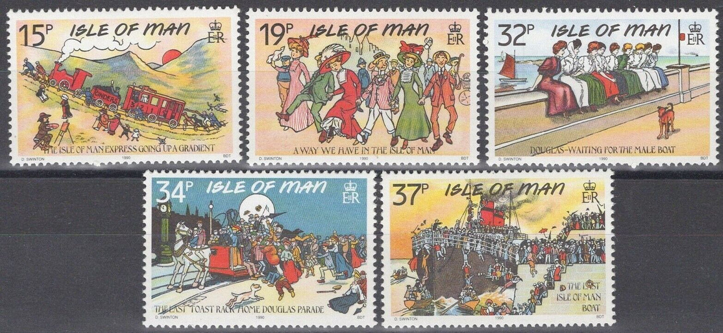 Great Britain - Isle of Man 413-417 MNH Humorous Postcards Cartoons
