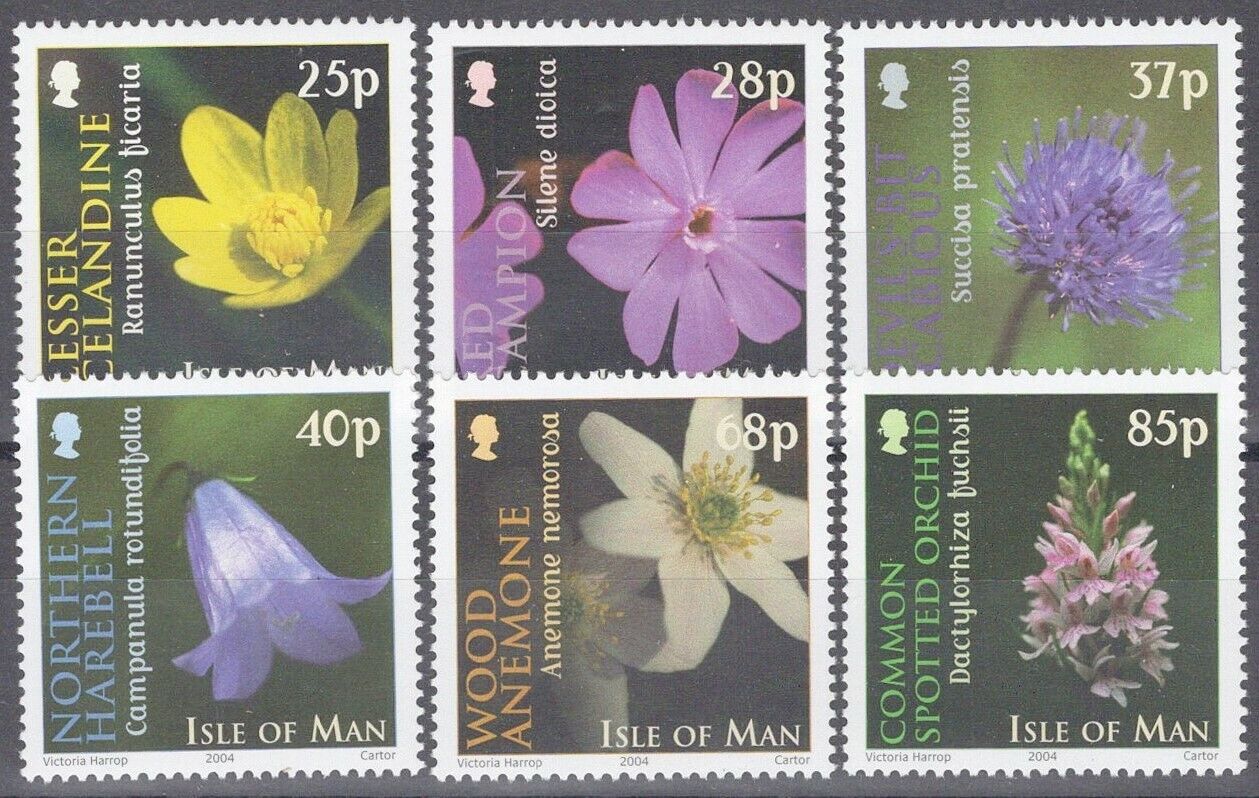 Great Britain - Isle of Man 1033-1038 MNH Flowers Nature Orchids