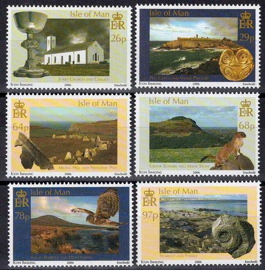 ZAYIX Great Britain - Isle of Man 1135-1140 MNH History Architecture 041322S47
