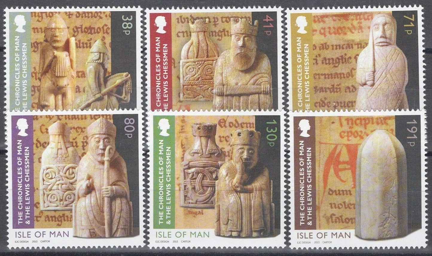 ZAYIX Great Britain - Isle of Man 1563-1541 MNH Games Chessmen