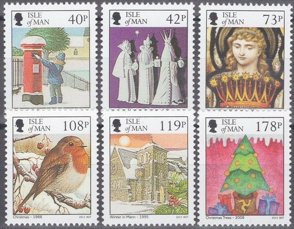 ZAYIX Great Britain - Isle of Man 1603-1608 MNH XMAS Three Kins Mailing Letters