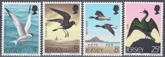 ZAYIX Great Britain - Jersey 129-132 MH Marine Birds Terns Geese