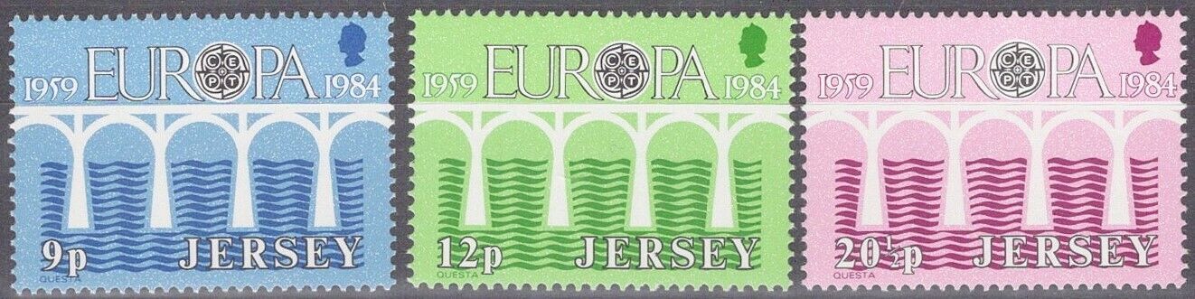 Great Britain Jersey 326-328 MNH Europa Bridges