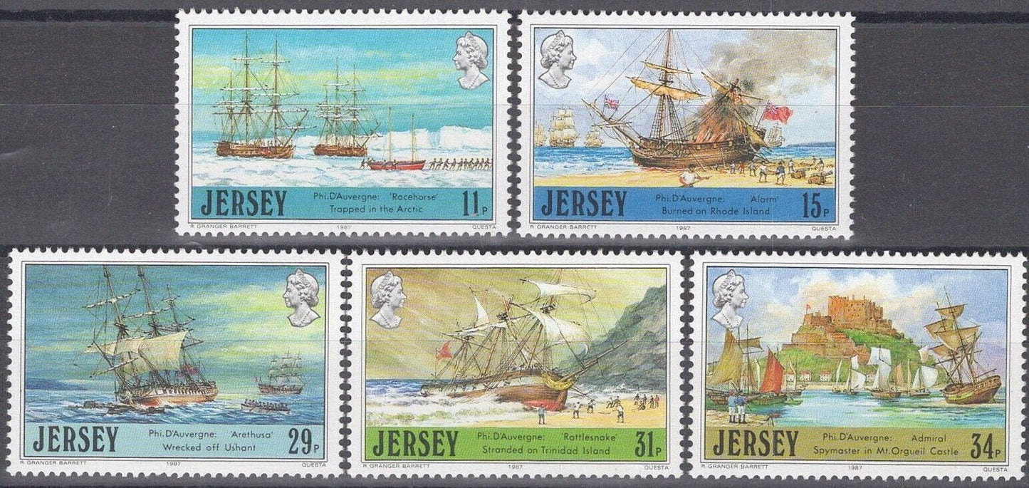 Great Britain Jersey 426-430 MNH Ships Artic Castle