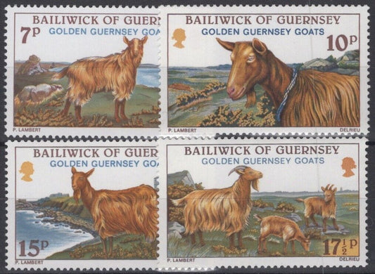 ZAYIX Great Britain Guernsey 209-212 MNH Animals Golden Guernsey Goat 011022S26M