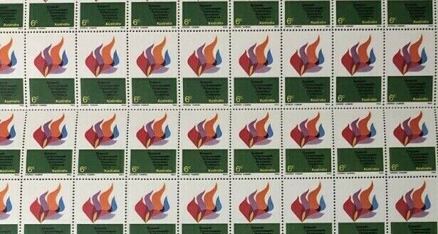 ZAYIX - 1970 Australia 487 Freedom of Speech - Full Sheet of 100 - Face Value $6