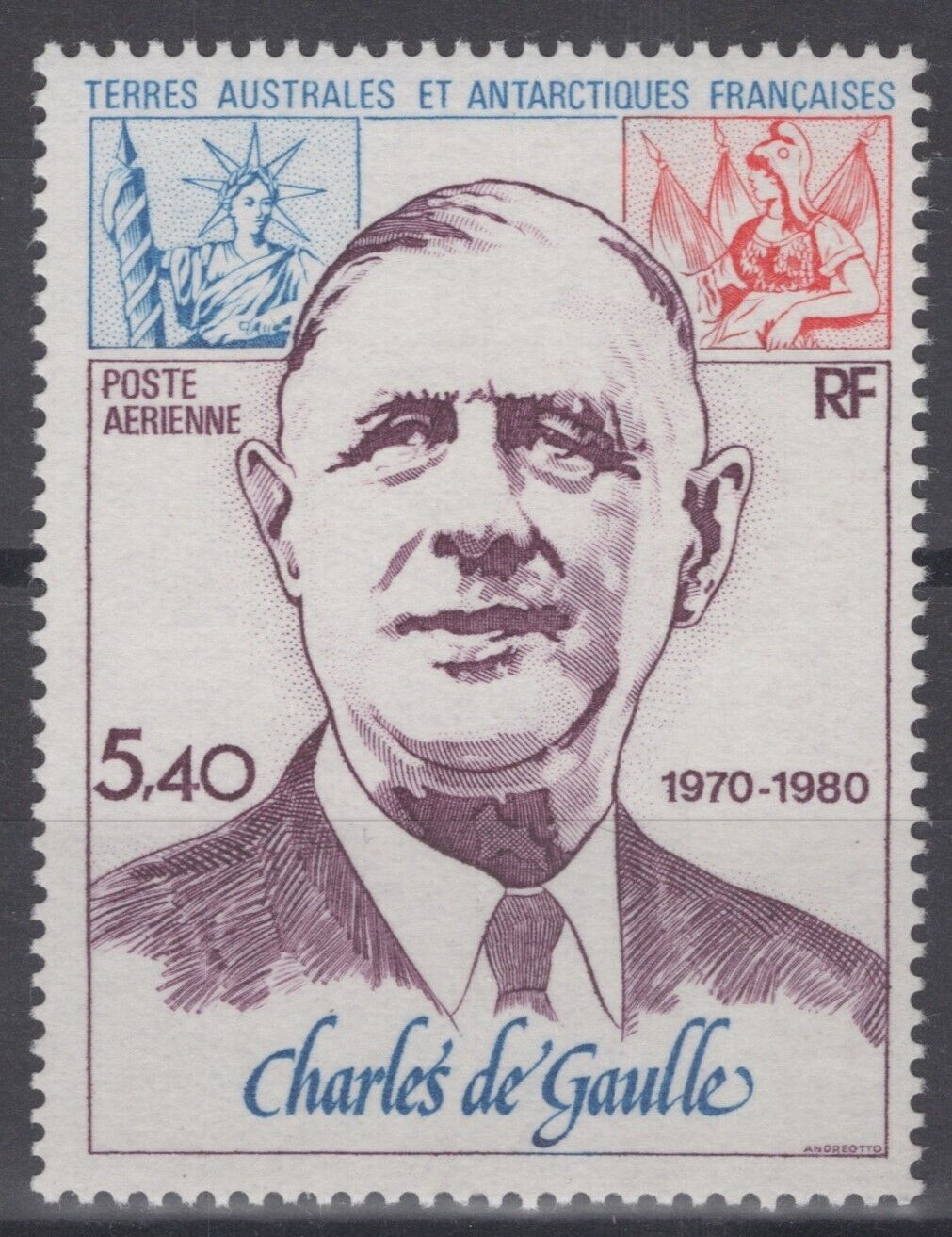 ZAYIX - FSAT / TAAF C60 MNH Air Post Polar Charles de Gaulle 061922S147