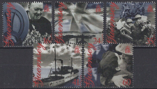 Great Britain Guernsey 553-557 MNH WWII Liberation Germany