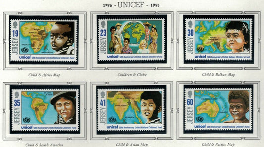 ZAYIX 1996 Great Britain Jersey #740-745 - MNH - UNICEF - Children