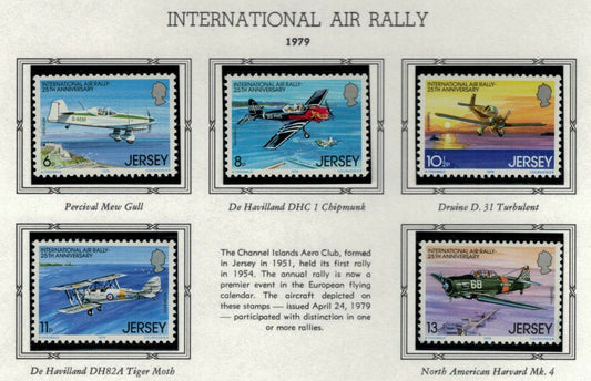ZAYIX -1979 Great Britain Jersey #208-212 - MNH - Intl. Air Rally - Planes