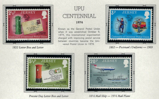 ZAYIX - 1974 Great Britain Jersey #99-102  MNH - UPU Centennial - Postal Service