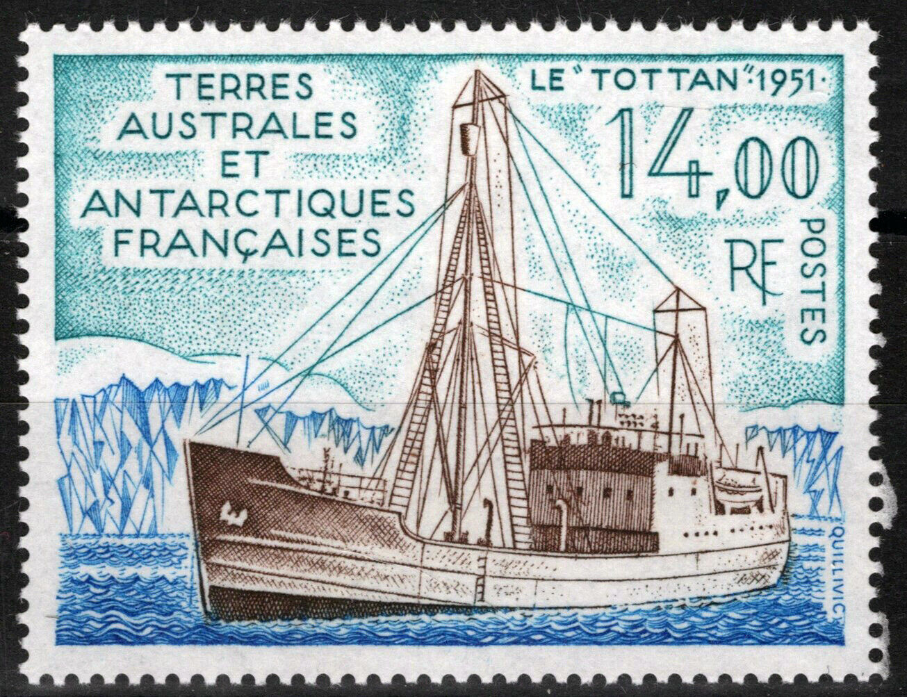 FSAT TAAF 171 MNH Supply Ship Tottan Arctic Transportation 092922S41