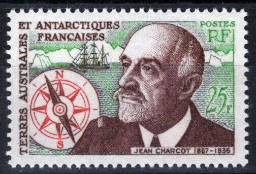 ZAYIX FSAT TAAF 21 MNH Arctic Explorer Jean Charcot Compass Rose 092922S89STAN