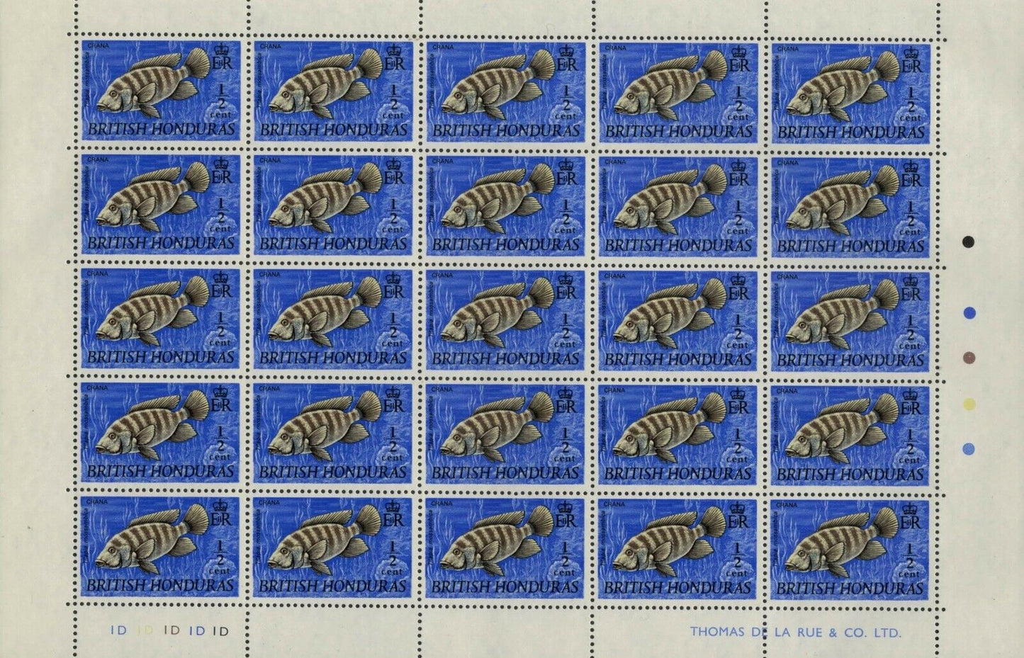 ZAYIX - British Honduras Belize 234 MNH sheet - Coral - Crana Fish 030622-SL21