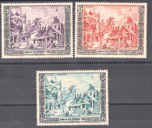 ZAYIX Laos 25-26, C13 MH Laotian Temples Architecture 101922S78