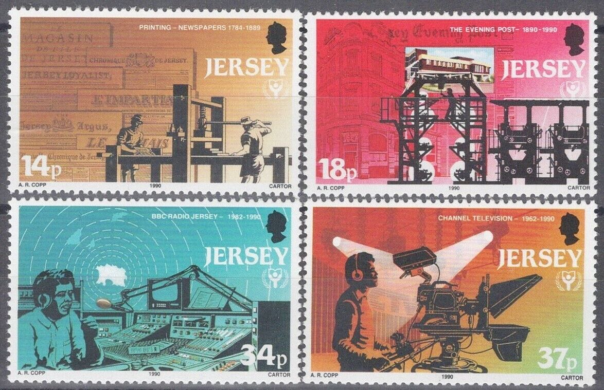 Great Britain Jersey 540-543 MNH UNESCO Communications TV 042922-SM120M
