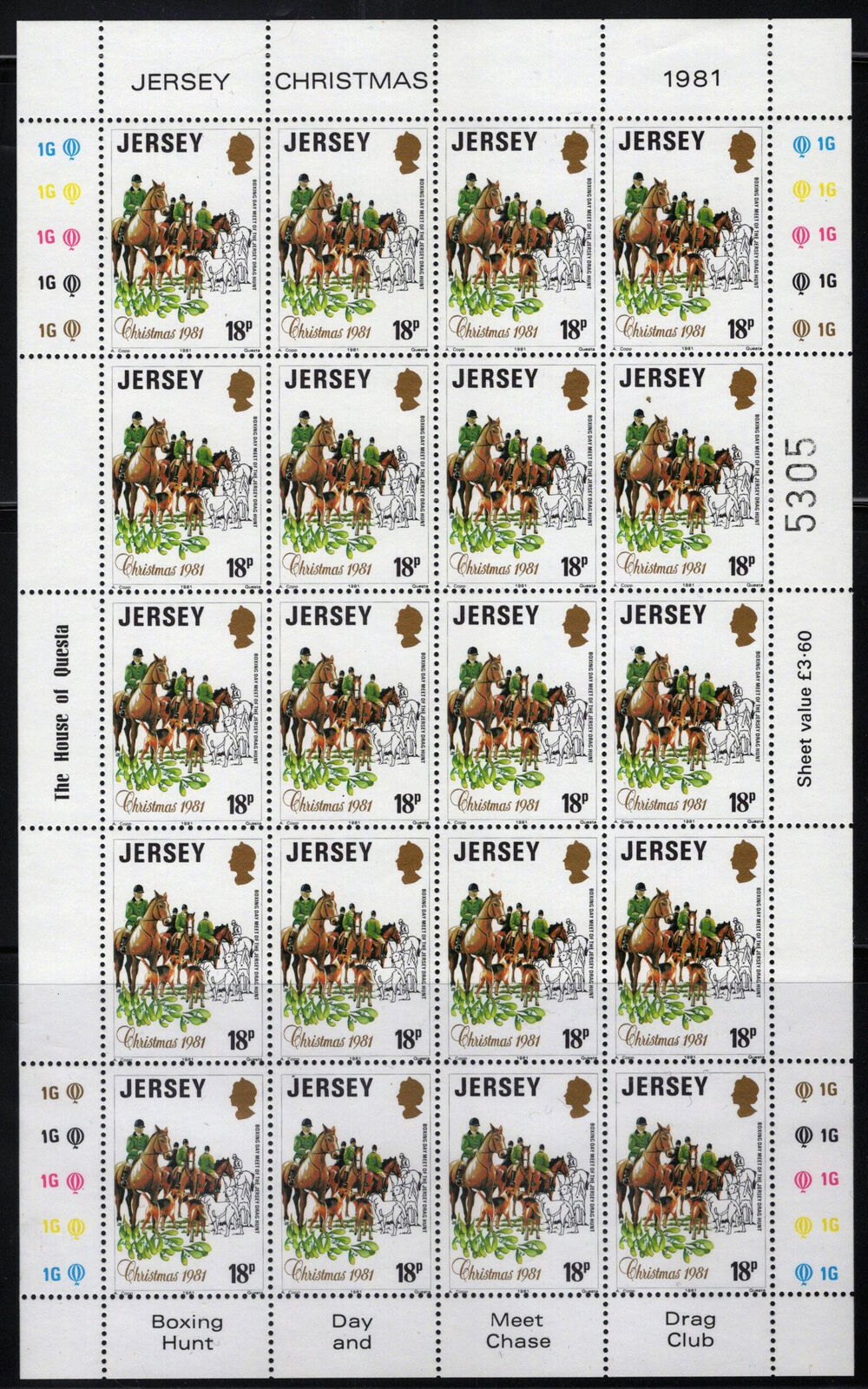 ZAYIX Jersey 282-284 MNH Christmas Sheets Horses Trees Stained Glass 110422SL07
