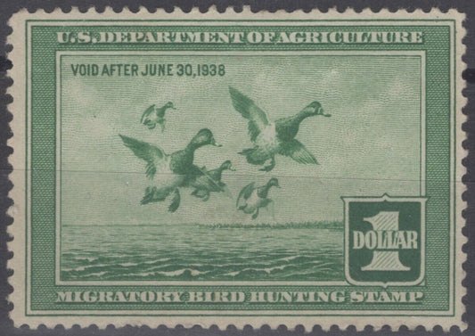 ZAYIX - 1937 US RW4 MH Federal Hunting Permit Duck Stamp 112222-S43