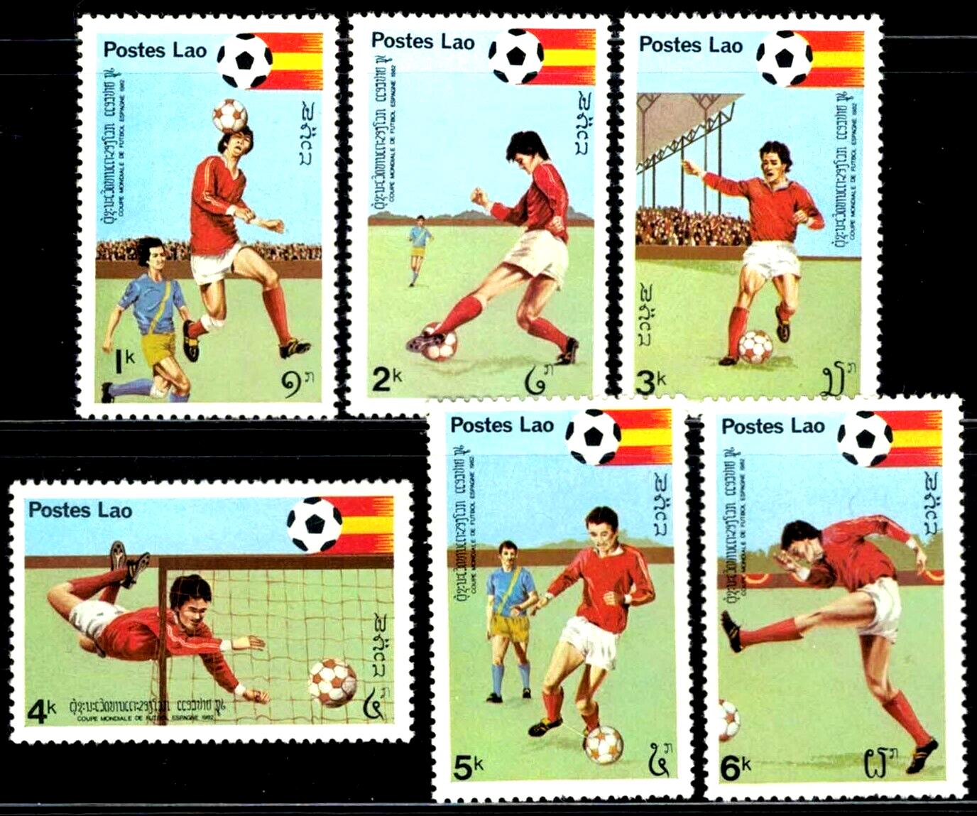 ZAYIX Laos 337-342 MNH Sports Soccer World Cup Championship 031822S71