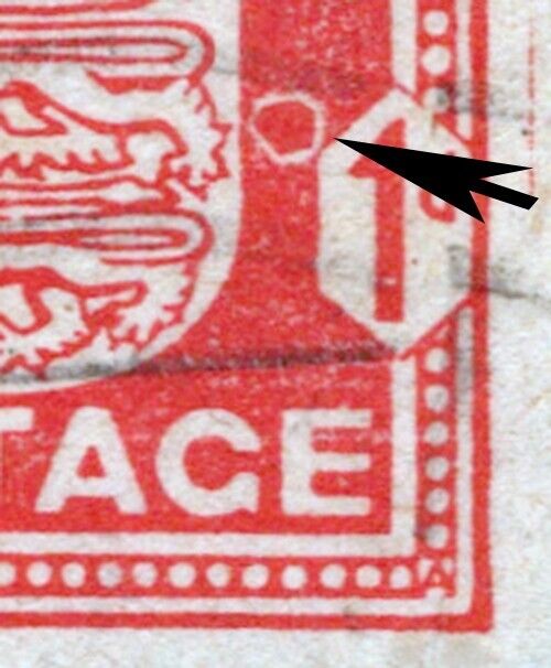 ZAYIX Great Britain - Jersey N2 used 1p verm Occupation Plate Flaw 032722SO4