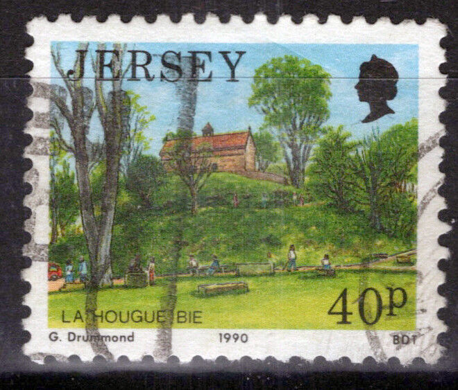 ZAYIX Great Britain - Jersey 502 used 40p La Hougue Bie definitive 033023S27