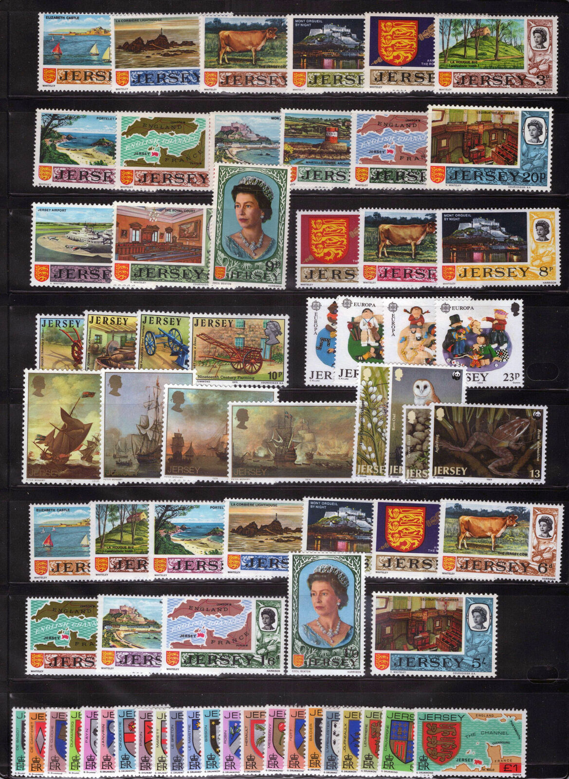 Great Britain Jersey 68 Mint hinged stamps, Catalog value $43+ 033023S05