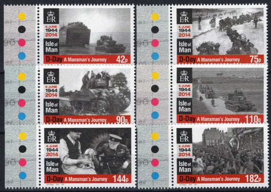 Isle of Man 1653-1658 MNH D-Day WWII Military Troops