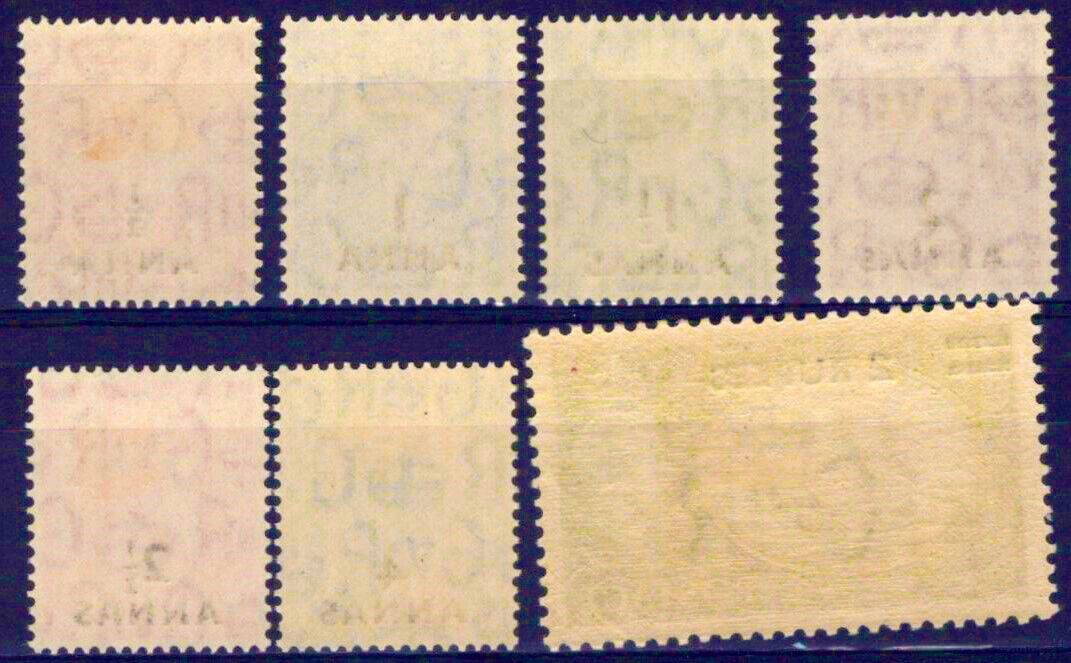 ZAYIX 1951 Oman 35-41 VLH Great Britain surcharge with new values 021823S165