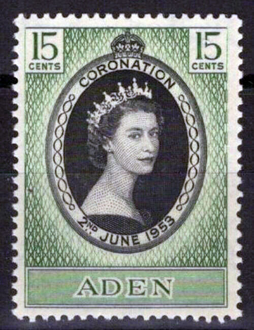 ZAYIX 1953 Aden 47 MNH Coronation of Elizabeth II Royalty 033023S151