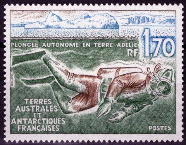 FSAT TAAF 150 MNH Scuba Diver Marine Life Exploration Polar 060823S83M