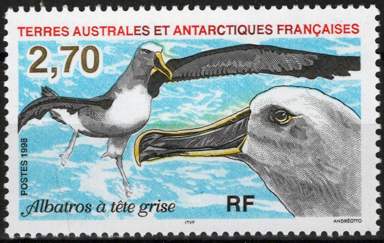 ZAYIX FSAT TAAF 238 MNH Birds Gray Headed Albatross Polar Antarctic 060823S140