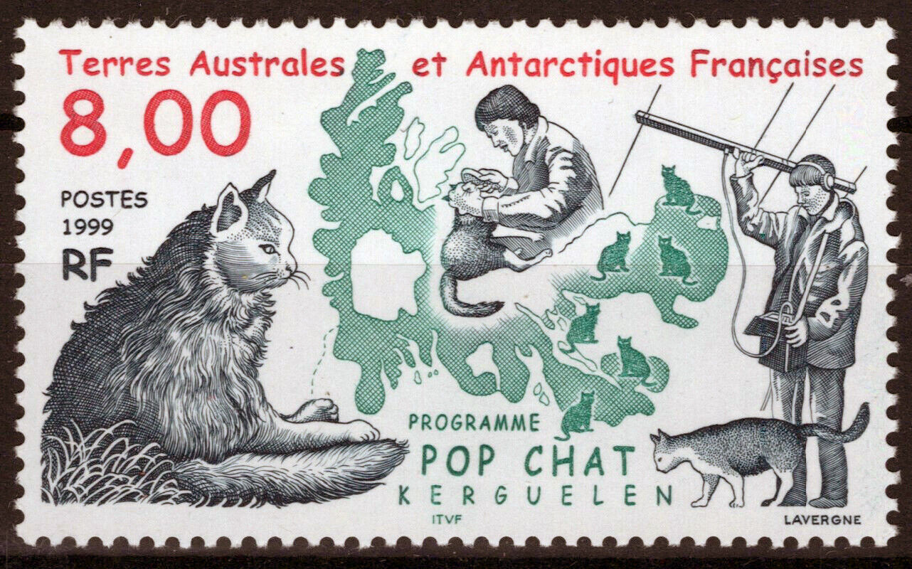 ZAYIX FSAT TAAF 251 MNH Pop Cat Program Pets Felines Polar Antarctic 060823S150