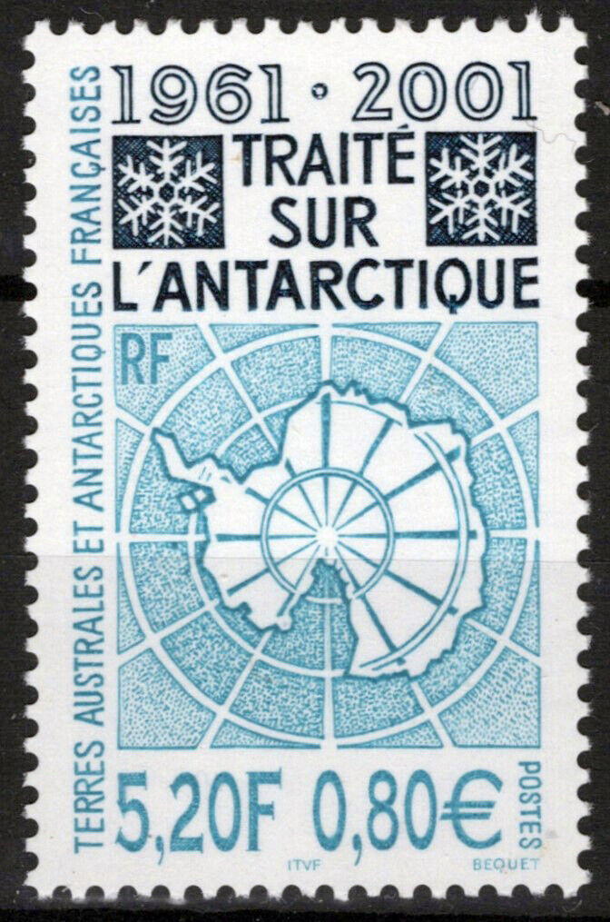 ZAYIX FSAT TAAF 292 MNH Maps Antarctic Treaty Polar 060823S166M