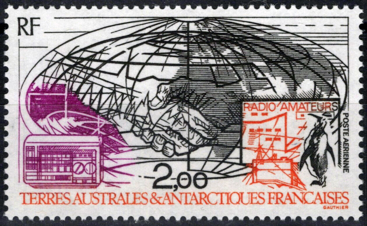 FSAT TAAF C124 MNH Air Post Radio Communications Penguins 061923S107M