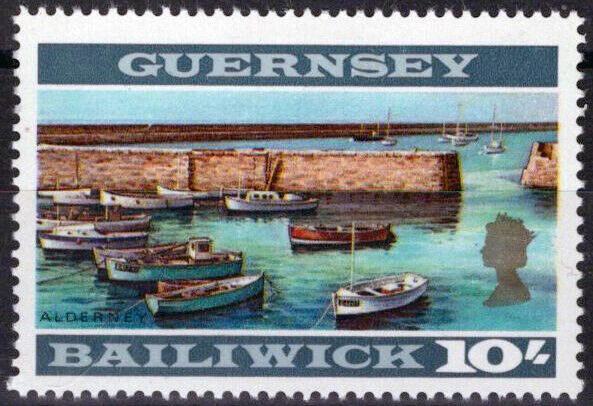 ZAYIX Guernsey 22a MH Perf 13 1/2 x 13 Sailboats Harbor 071423S196