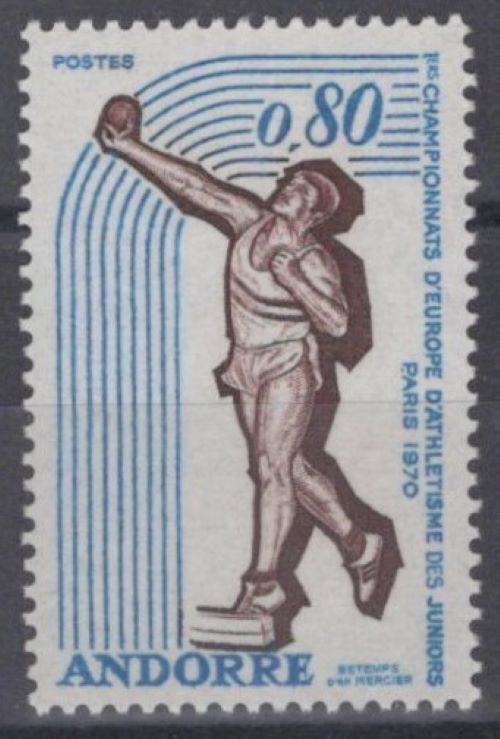 ZAYIX French Andorra 198 MNH Sports Games Shot Put 071823S65M