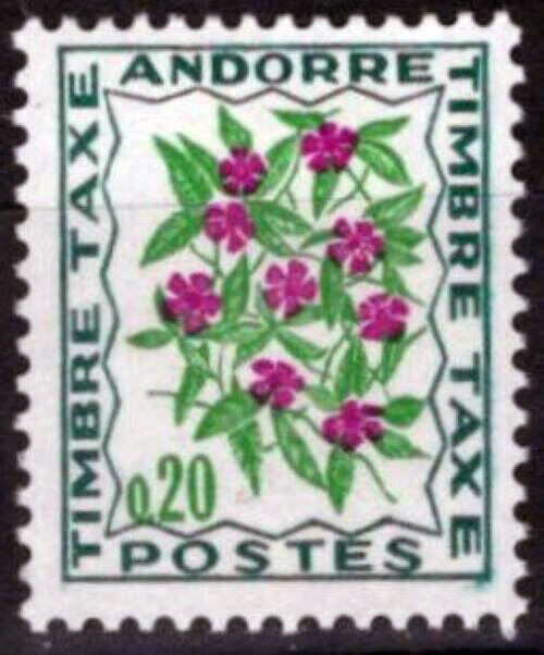 French Andorra J49 MNH Postage Due Flowers Plants Nature 071823S59M