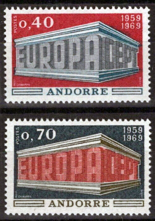 French Andorra 188-189 MNH Europa Cept 071823S69M