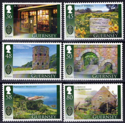 ZAYIX Guernsey 1092-1097 MNH Seaside View Significant Sites 090823S30M