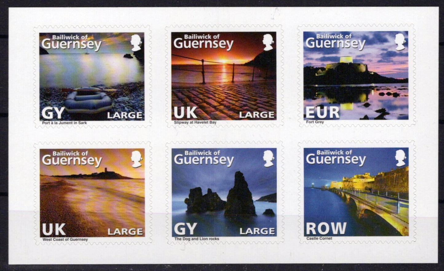 ZAYIX Guernsey 1082 MNH Seaside Views Self-Adhesive 080323SM100M
