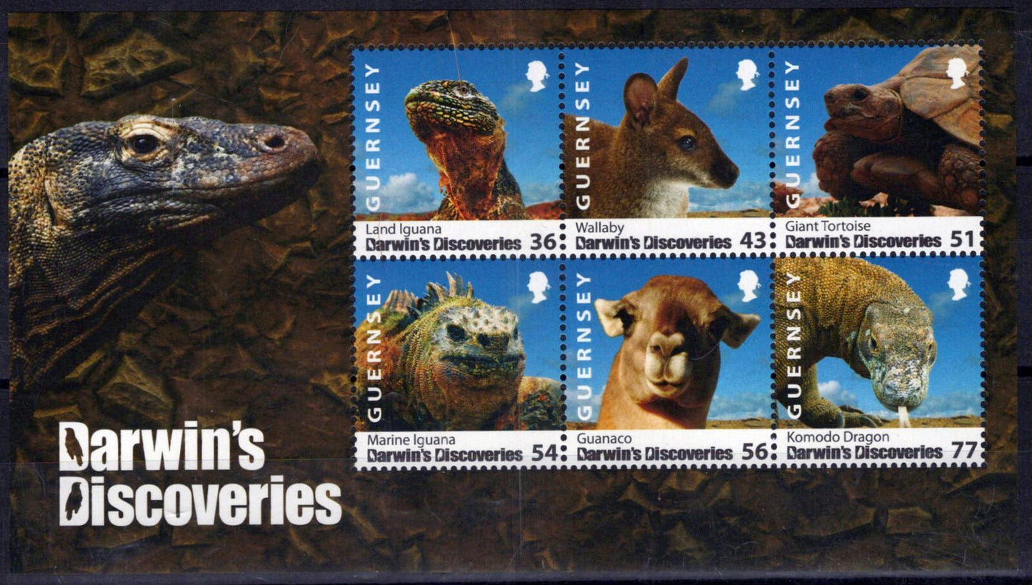 ZAYIX Guernsey 1027a MNH Wildlife Reptiles Darwin's Discoveries 080323SM99