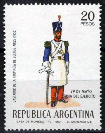 ZAYIX Argentina 893 MNH Army Day Soldier Military 090823S36M