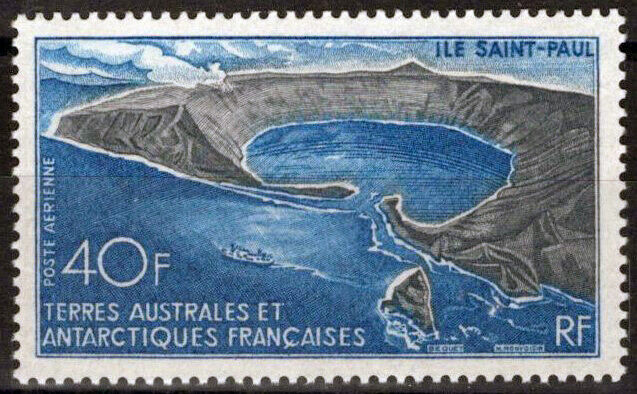 FSAT TAAF C13 MNH Aerial View Saint Paul Island Polar Antarctic 092023S14
