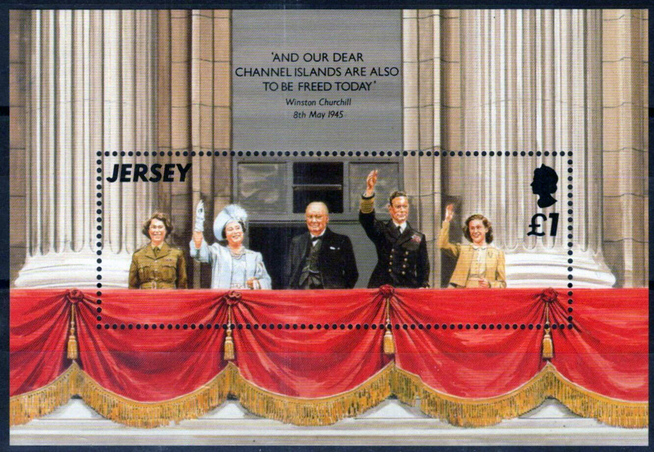 ZAYIX Jersey 716 MNH Queen Elizabeth II Winston Churchill Royalty 0920223SM05