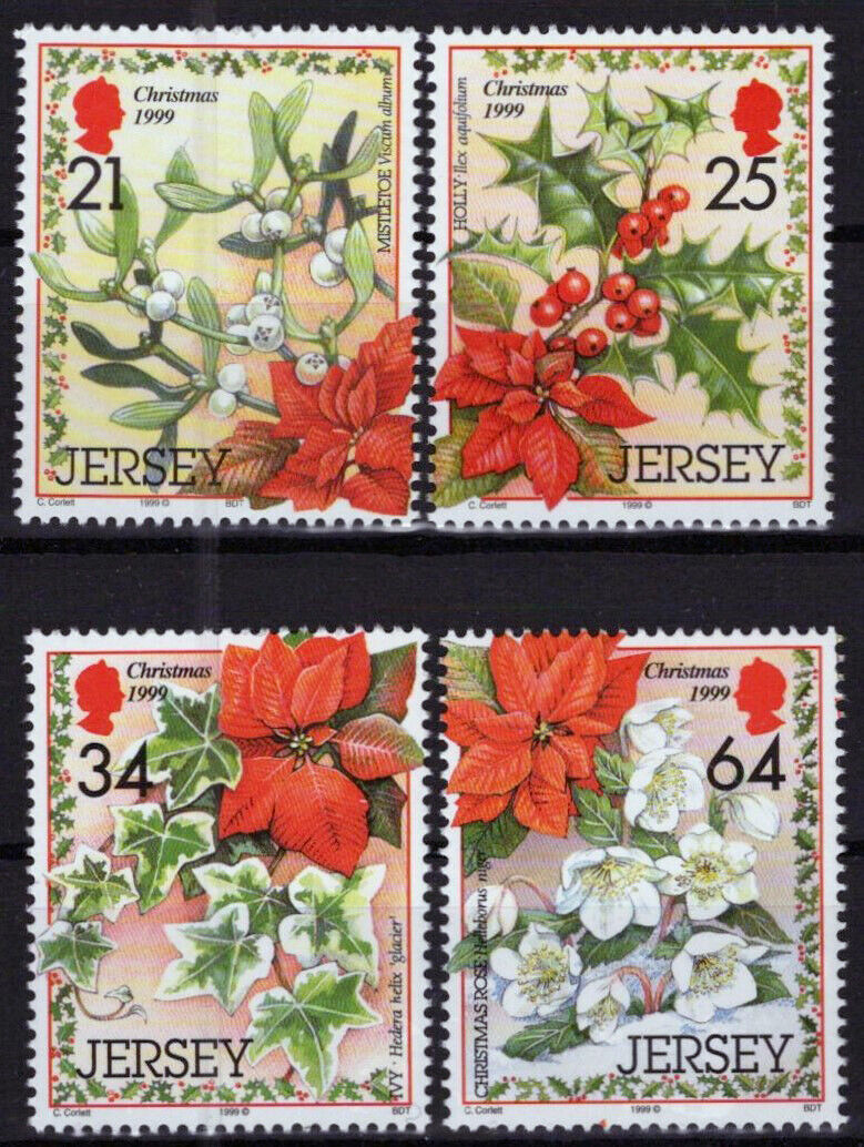 Jersey 929-932 MNH Christmas Flowers Plants 0920223SM18M