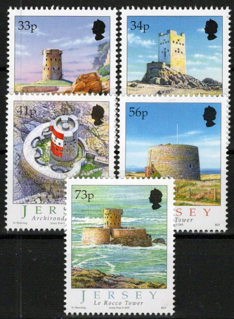 Jersey 1178-1182 MNH Martello Towers Architecture 092023SM52M