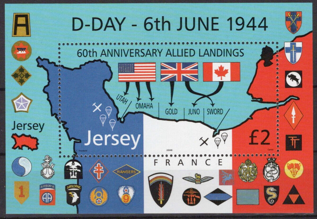 Jersey 1130 MNH D-Day Military War 092023SM47M