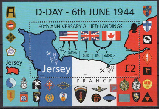 ZAYIX Jersey 1130 MNH D-Day Military War 092023SM47M