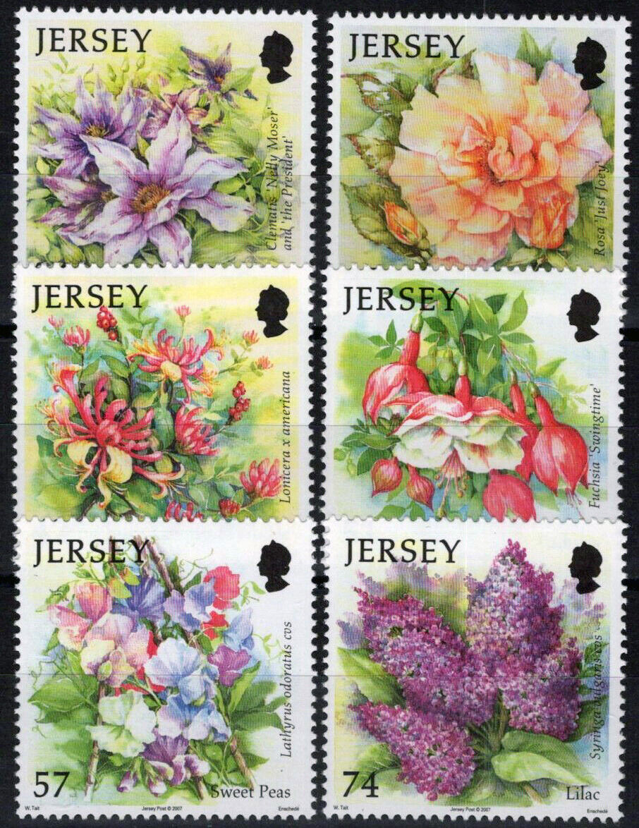 Jersey 1275-1280 MNH Flowers Plants Nature 092023S44M