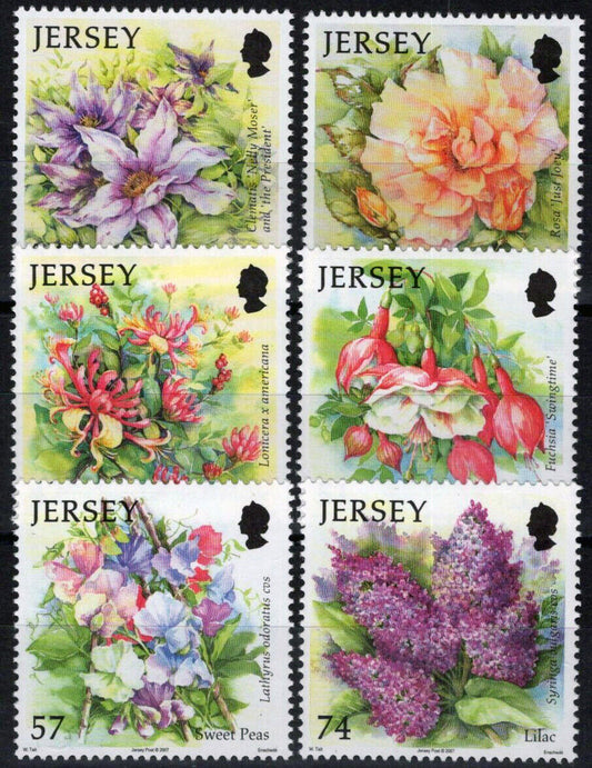 ZAYIX Jersey 1275-1280 MNH Flowers Plants Nature 092023S44M